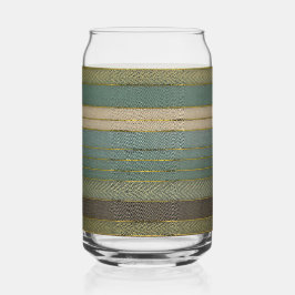 ミッドセンチュリーモダンミュートストライププリント ガラス缶
