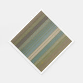 ミッドセンチュリーモダンミュートストライププリント スタンダードランチョンナプキン (角)