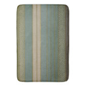 ミッドセンチュリーモダンミュートストライププリント バスマット (正面縦)
