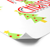 ミッドセンチュリーモダンメリークリスマスツリー ポスター (角)