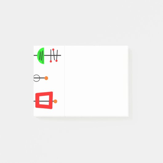 ミッドセンチュリーモダンモバイル ポストイット (正面)