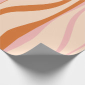 ミッドセンチュリーモダンラウンジオージーピンクレトロパターン ラッピングペーパー (角)