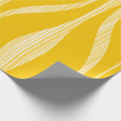 ミッドセンチュリーモダンラウンジパターンイエロー ラッピングペーパー (角)