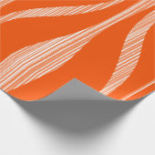 ミッドセンチュリーモダンラウンジパターンオレンジ ラッピングペーパー (角)