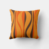 ミッドセンチュリーモダンラウンジパターン70sオレンジブラウン クッション (裏面)