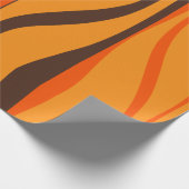 ミッドセンチュリーモダンラウンジパターン70sオレンジブラウン ラッピングペーパー (角)