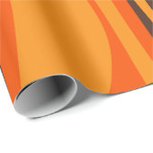 ミッドセンチュリーモダンラウンジパターン70sオレンジブラウン ラッピングペーパー (ロールコーナー)