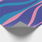 ミッドセンチュリーモダンラウンジ鮮やかブルーとピンク ラッピングペーパー (角)