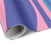 ミッドセンチュリーモダンラウンジ鮮やかブルーとピンク ラッピングペーパー (ロールコーナー)