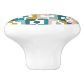 ミッドセンチュリーモダンリカンジェル幾何学模様 セラミックノブ (側面)