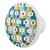 ミッドセンチュリーモダンリカンジェル幾何学模様 セラミックノブ (右)