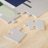 ミッドセンチュリーモダンリビングルーム ジグソーパズル (側面)