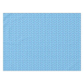 ミッドセンチュリーモダンリボン、コバルト&スカイブルー テーブルクロス (正面(横))