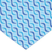 ミッドセンチュリーモダンリボン、コバルト&スカイブルー テーブルクロス (アングル)