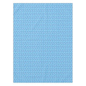 ミッドセンチュリーモダンリボン、コバルト&スカイブルー テーブルクロス (正面)