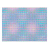 ミッドセンチュリーモダンリボン，ターコイズとピンク テーブルクロス (正面(横))