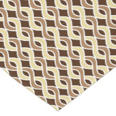 ミッドセンチュリーモダンリボン，トープと茶色 ショートテーブルランナー (コーナー)