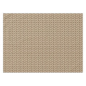 ミッドセンチュリーモダンリボン，トープと茶色 テーブルクロス (正面(横))