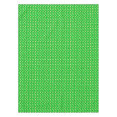 ミッドセンチュリーモダンリボン，緑の色合い テーブルクロス (正面)