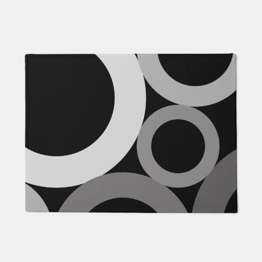 ミッドセンチュリーモダンリングや輪 ドアマット (正面)