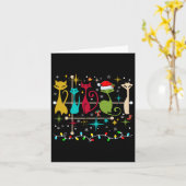 ミッドセンチュリーモダンルロックス猫クリスマスレトロ50s 6 カード (黄色い花)