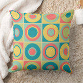 ミッドセンチュリーモダンレインボーサークル クッション (ブランケット)