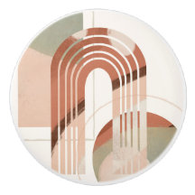 ミッドセンチュリーモダンレインボージオメトリテラコッタ