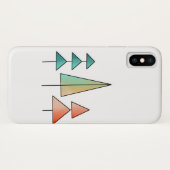 ミッドセンチュリーモダンレインボーツリーズ赤面ティール(緑がかった色)シンプル Case-Mate iPhoneケース (裏面(横))