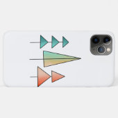 ミッドセンチュリーモダンレインボーツリーズ赤面ティール（緑がかった色）シンプル Case-Mate iPhoneケース (裏面(横))