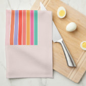 ミッドセンチュリーモダンレインボー キッチンタオル (四つ折り)