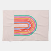 ミッドセンチュリーモダンレインボー キッチンタオル (横)