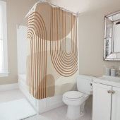 ミッドセンチュリーモダンレインボー シャワーカーテン (インサイチュ)