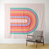 ミッドセンチュリーモダンレインボー タペストリー (インサイチュ(横))