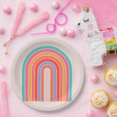 ミッドセンチュリーモダンレインボー ペーパープレート (パーティー)