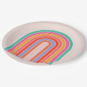 ミッドセンチュリーモダンレインボー ペーパープレート (アングル)