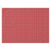 ミッドセンチュリーモダンレッドイエロー白黒幾何学的 テーブルクロス (正面(横))