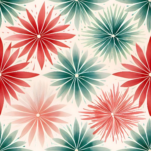 ミッドセンチュリーモダンレトロウォーターカラークリスマス テーブルクロス