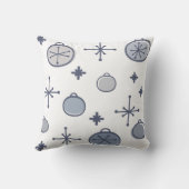 ミッドセンチュリーモダンレトロクリスマスアートシルバー クッション (裏面)