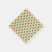 ミッドセンチュリーモダンレトロクリスマススターバスト スタンダードカクテルナプキン (角)