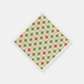 ミッドセンチュリーモダンレトロクリスマススターバスト スタンダードカクテルナプキン (角)