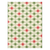 ミッドセンチュリーモダンレトロクリスマススターバスト テーブルクロス (正面)