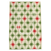 ミッドセンチュリーモダンレトロクリスマススターバスト ミディアムペーパーバッグ (裏面)