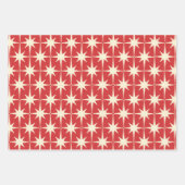 ミッドセンチュリーモダンレトロクリスマススターバスト ラッピングペーパーシート (正面2)