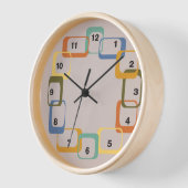 ミッドセンチュリーモダンレトロシェイプ時計 壁時計 (傾斜)