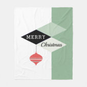 ミッドセンチュリーモダンレトロシック・クリスマス フリースブランケット (正面)