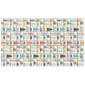 ミッドセンチュリーモダンレトロスタイリッシュキッチンシェルフ テーブルクロス (正面(横))