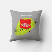 ミッドセンチュリーモダンレトロスタイル椅子イラスト クッション (裏面)