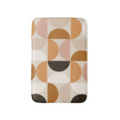 ミッドセンチュリーモダンレトロパターン茶色のアーストーン バスマット (正面縦)