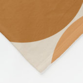 ミッドセンチュリーモダンレトロパターン茶色のアーストーン フリースブランケット (角)