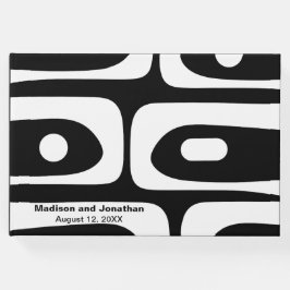 ミッドセンチュリーモダンレトロピケパーソナライズされた ゲストブック